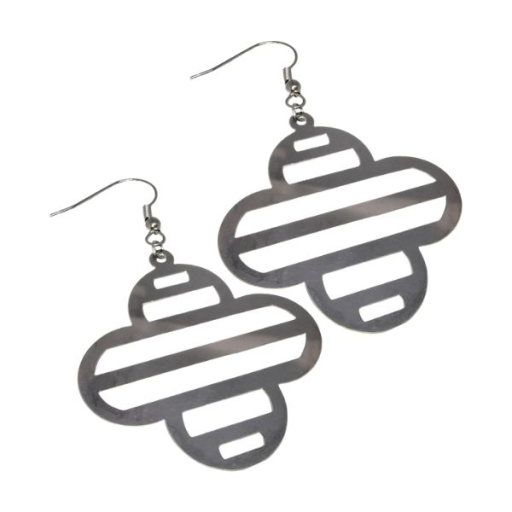 Aros Calados Colgantes de Acero Quirúrgico Alt: 64mm incl. brizura