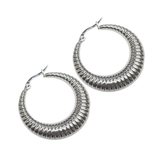 Argolla Inflada y Tramada de Acero Blanco 35mm