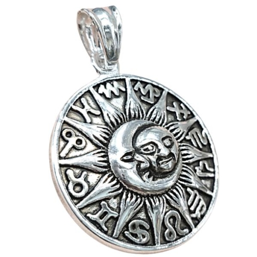 Dije Astros y Constelaciones de Acero Blanco Alt: 42mm incl. drop