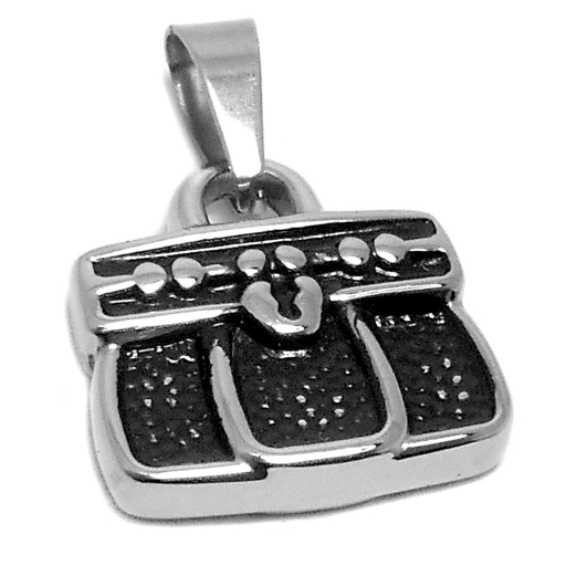 Dije cartera esmaltada de acero quirúrgico