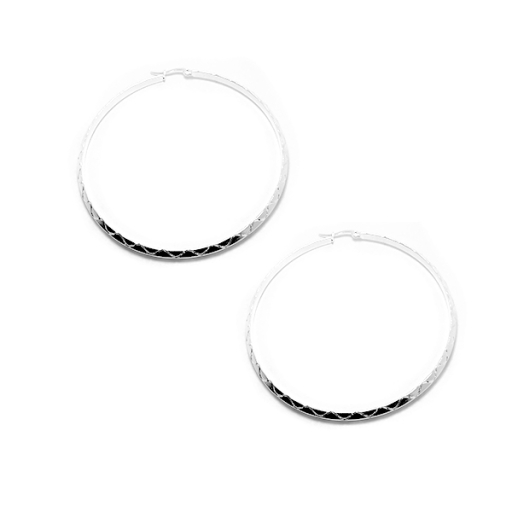 Aros argolla tramada 65mm de acero blanco