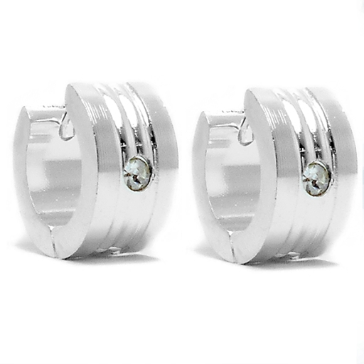 PACK x6 Aros cubanos tramados con cubic de acero blanco