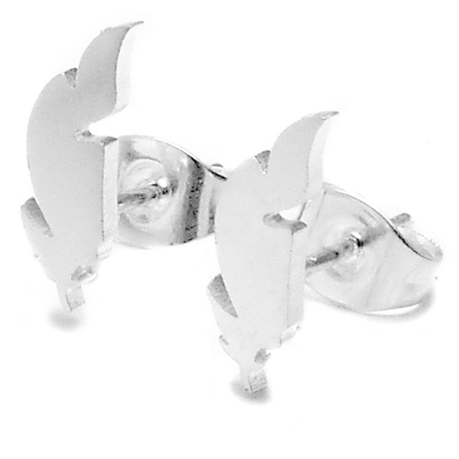 Aros pluma 12mm de acero blanco