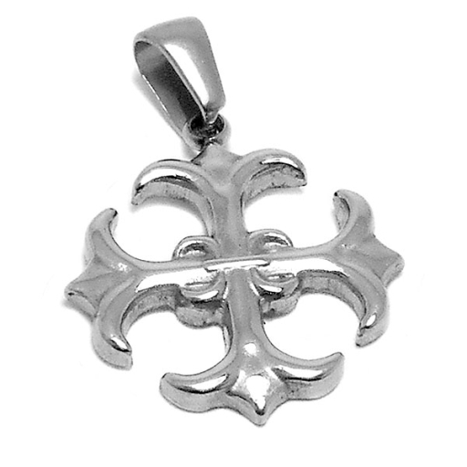 Dije cruz de acero quirúrgico