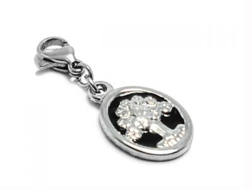 Dije árbol de la vida esmaltado con mosquetón de acero quirúrgico