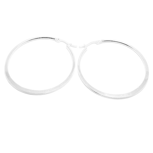 Aros argolla aplanada 60mm de acero blanco