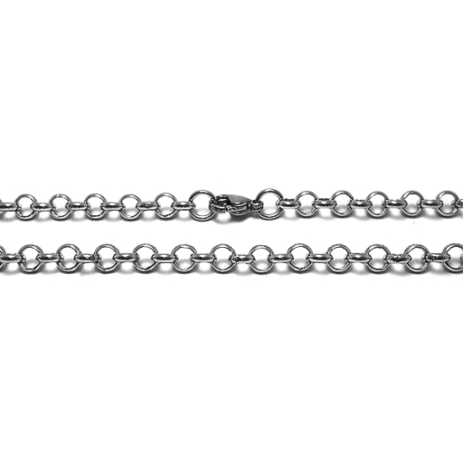 Cadena rolo 6mm 40cm de acero quirúrgico