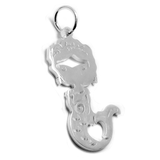 Dije Frida Kahlo sirena de acero blanco