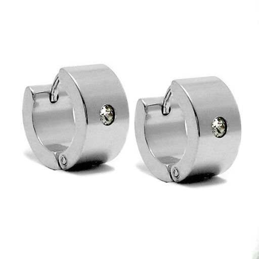 Aros cubanos con cubic blanco de acero quirúrgico