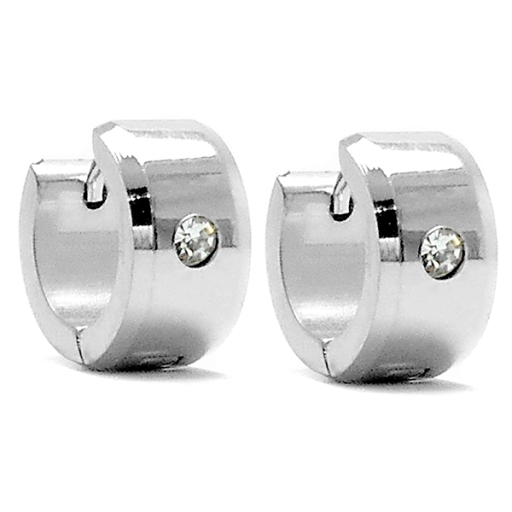 PACK x6 Aros cubanos con cubic blanco de acero quirúrgico