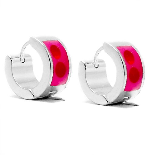 Aros cubanos esmaltados de acero blanco