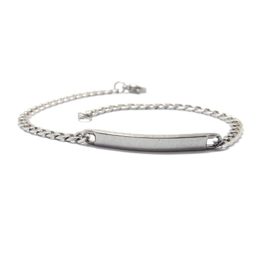 PULSERA DE LA IDENTIDAD GROUMET 5MM EN ACERO QUIRURGICO