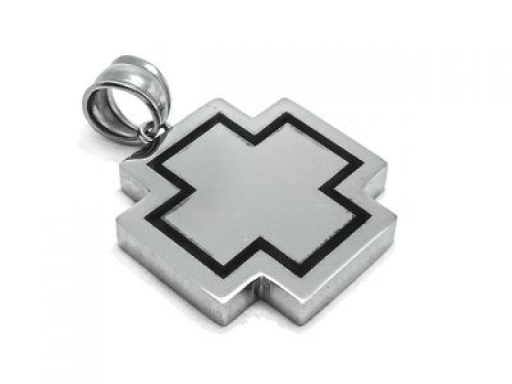 Dije cruz del equilibrio esmaltada de acero quirúrgico