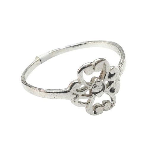 Anillo Trébol Plata 925