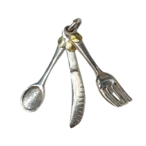 Dije Cubiertos de Plata con dublé