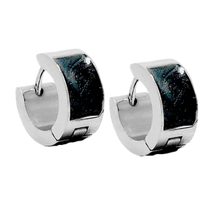 Aros cubanos esmaltado negro de acero quirúrgico