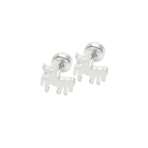Aros tipo abridor Unicornio de acero blanco