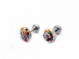 Abridores con microperlas multicolor de 6 mm de acero quirúrgico