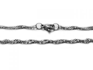 Cadena Singapur 1.5mm 45cm de acero quirúrgico -OFERTA-