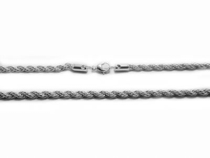 Cadena turbillon 6mm 45cm de acero blanco -OFERTA-