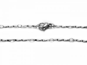 Cadena tirabuzón 2mm 45cm de acero quirúrgico -OFERTA-