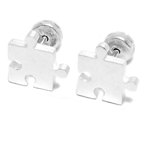 Aros tipo abridor puzzle de acero blanco