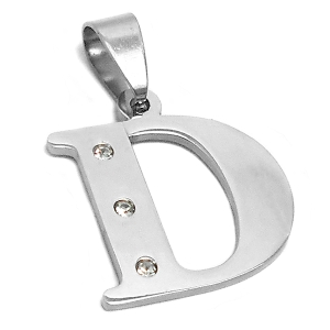 Inicial con cubic de acero quirurgico D