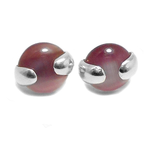 Aros de Plata nácar bordo 10mm