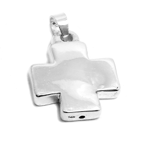 Dije de Plata 925 cruz del equilibrio inflada