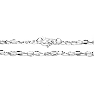Cadena gruomet 2.8mm 45cm de acero blanco