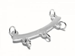 Dije percha x3 de acero blanco