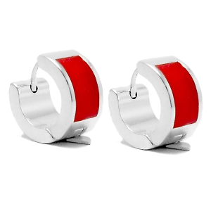 PACK x6 Aros cubanos esmaltados de acero blanco