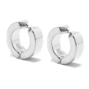Aros cubanos a presión de acero blanco