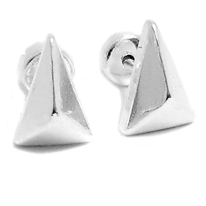 Aros tipo abridor triangulo con relieve de acero blanco