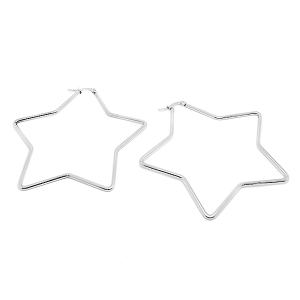 Aros argolla estrella 58mm de acero quirúrgico
