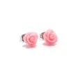 AROS DE ACERO QUIRURGICO FLOR ROSA
