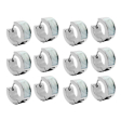 PACK x6 Aros cubanos esmaltado blanco de acero quirúrgico