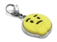 Dije emoji pensativo con mosquetón de acero quirúrgico