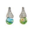Aros Lady Di Murano c/strass 10mm de Acero Quirúrgico