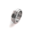 Anillo giratorio con iguana de acero quirúrgico