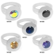 PACK X 5 Anillos de acero quirúrgico con piedra facetada