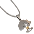 CONJUNTO Cadena laila 1.8mm 45cm y Dije Árbol de la vida con aplique dorado Alt: 36mm incl. drop de acero quirúrgico