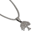 CONJUNTO Cadena laila 1.8mm 45cm y Dije Árbol de la Vida tramado Alt: 23mm incl drop de acero quirúrgico
