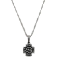 CONJUNTO Cadena Singapur con dije Cruz del Equilibrio de acero quirúrgico