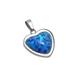 Dije Corazón con Murano de acero quirúrgico Alt: 30mm incl argolla