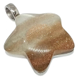 Dije Estrella Piedra Dorada de Acero Quirúrgico Alt: 36mm