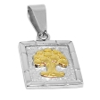 Dije árbol de la vida con dorado de acero quirúrgico PREMIUM