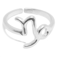 Anillo falange ZODIACO CAPRICORNIO de acero blanco