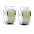 PACK x6 Aros cubanos esmaltados de acero blanco