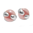 Aros de Plata nácar rosa 10mm